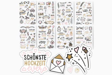 Aufkleber für Gästebuch & Foto-Album